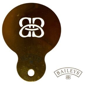 5 Baileys Gold tone Coffee Stencil plates